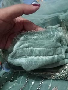 Elegant Embroidered Aqua Blue Gown