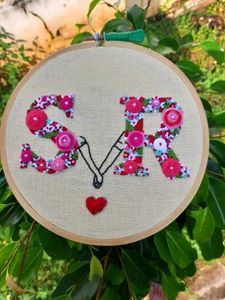 Couple Initial Letter Hoop
