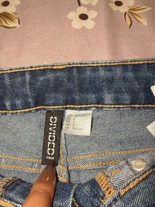 H&amp;M Stylish Wide Leg Blue Denim Jeans