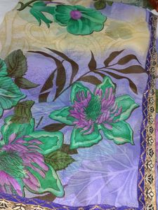 NEW LAVENDAR PRINTED SAREE