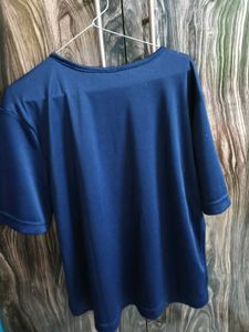 Navy Blue Casual Tunic Top
