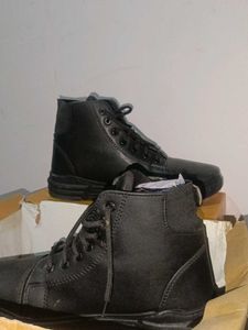 Black Lace-Up Combat Boots