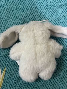 Cute and trendy White Bunny Plush bag chain