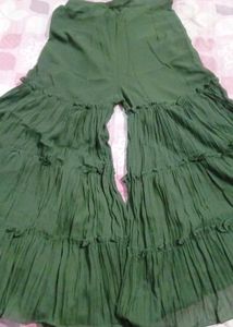Mehendi Green Peplum Sharara Set