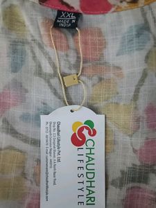 Floral Cotton kurti By Chaudhari Lifestyle (XXL)