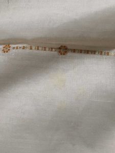 Gold Zari Embroidered Tussar Silk Saree