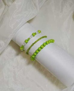Set of 3 Yellow Beaded Bracelets