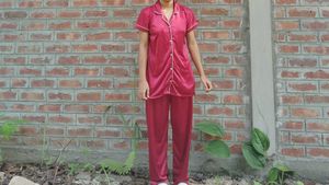 Maroon night suit set