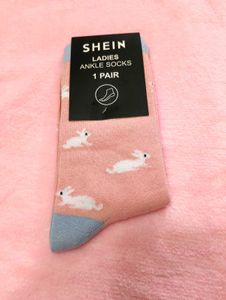 SHEIN Ladies Ankle Socks - Bunny Print