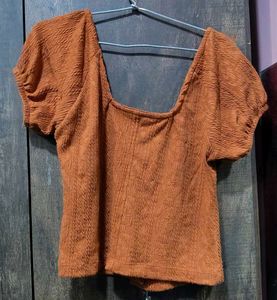 Brown Front Slit Top 🤎