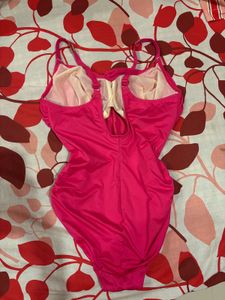 Chic Pink Ruched One-Piece Swimsuit