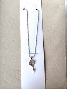 Heart Key Charm Necklace