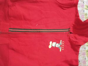 Red Gucci Bunny Zip-Up Hoodie