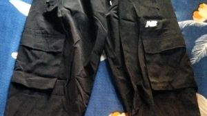 Men's Black Track Pants with White Stripes