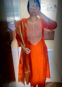Women Straight A-line Kurta Set
