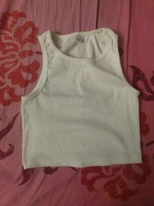 Classic White Ribbed Tank Top
