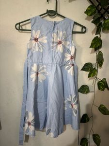 Cute Blue Floral Dress