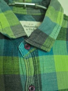 Green Plaid Casual Shirt