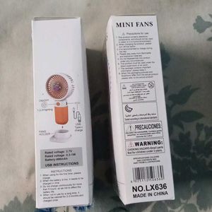 Cute Mini Portable Handheld Fan 2pc
