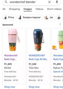 Wonderchef Nutri-Cup Portable 40W Hand Blender