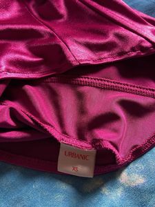 Magenta Satin Corset Tube Top | Elegant Party Wear