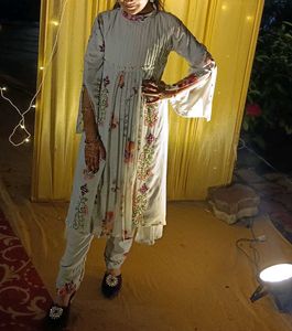Embroidered Kurta with Pants Set
