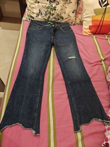Distressed Flare Jeans