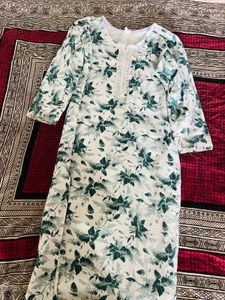 Elegant Floral Print Kurta