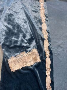 velvet or crushed velour pyjama/loungewear set wit