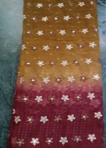 Embroidered Ombre Saree