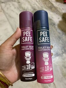 2 bottles of Pee Safe Toilet Seat Sanitizer Spray