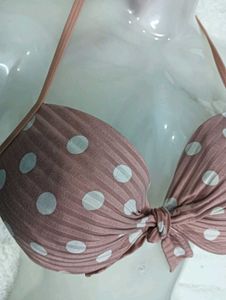Polka Dot Bikini T💛op with Bow Detail