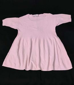 SOFT Pink Ribbed Knit Top for Girls 28 bust