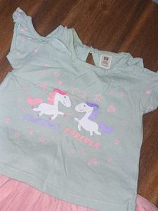 Cute Unicorn skirt Set