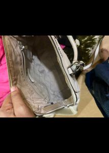 Michael Kors White Leather Handbag