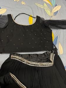Elegant Black Embellished Gown