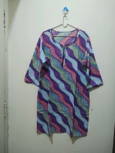 Jaipur Kurti Multicolored Diagonal Striped Kurta