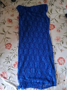Royal Blue Lace Sheath Dress