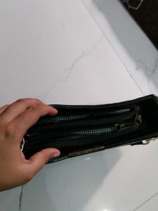 2 Chic Black Handbag with Gold Accents