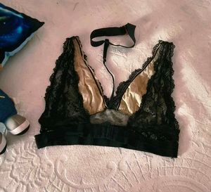 Lace Bralette with Ring Studs