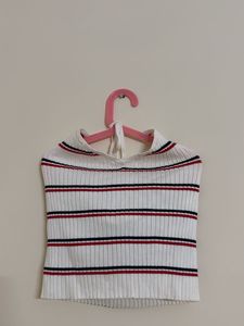 Striped Ribbed Halter Top