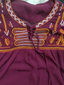 Boho Embroidered Flared Sleeve top