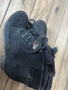 Black Lace-Up Ankle Boots