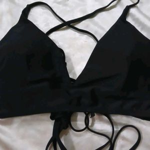 Black Bikini Top sez M