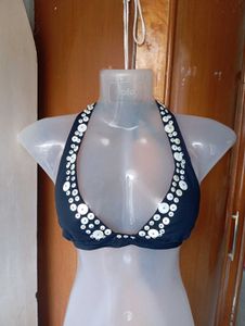 Stylish Embellished Bikini Top