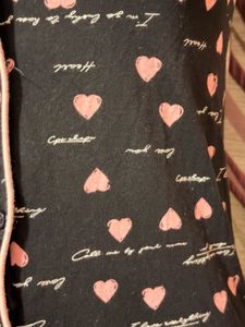 Cute Heart Print night dress