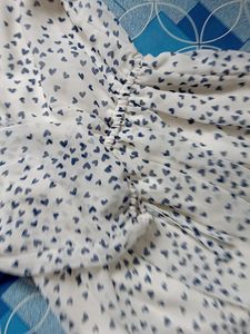 This Midi In White Color Georget Fabric.... Looking Cool Must Buy It