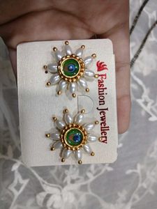 Elegant Peacock Pearl Jewelry Set