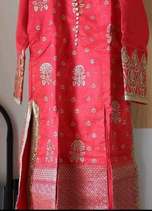 Beautiful Red Embroidered Kurta