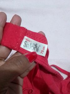 Red Non Paded Bra Panty Set . Size 30